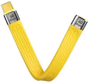 40Gbps USB4 Type C Extension Cable 100W PD Fast Charging 8K USB C to USB C Flat Slim FPC Data Cable for Laptop & Phone (Male to Female)