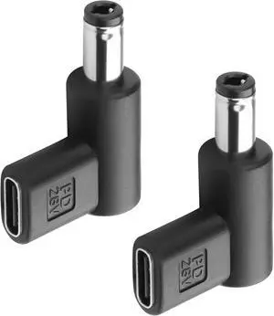 2PCS USB to DC Male 5.5 x 2.5 mm 28V Adapter, 90 Degree Angled USB C to DC 28V Adapter Plug for LaptopRouterMobile Power Supply Charger Connector (28V)