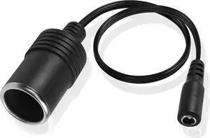 Cigarette Lighter Power Supply Cable,12V Car Cigarette Lighter Female to DC 5.5mm x 2.1mm Female Plug Adapter for Car Charger,Car Refrigerator,Car Vacuum Cleaner etc(1ft 30cm)