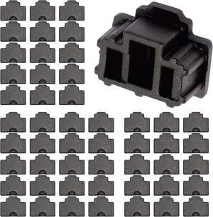50PCS RJ45 Anti Dust Cover Cap Protector Protects Ethernet Hub Port by FENGQLONG (Black-Small)