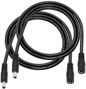 DC Power Extension Cable,DC 5.5mm x 2.1mm Male to Female Power Adapter Cable,3FT 18AWG Heavy Duty Cord for 12V CCTV Wireless IP Camera,LED,Car,More.-2PCS