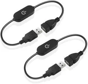 LED Touch Inline Dimmer Switch 5V 3A USB Male to Female Controller Switch Power Cord Connector for LED Strip,LED Desk Lamp,Light ETC 30cm/11.8inch