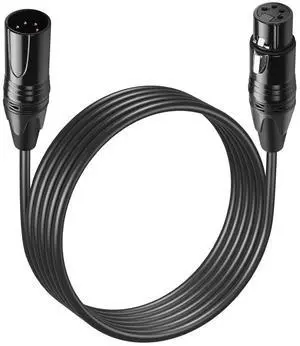 DMX Cable 4 Pin Signal XLR Male to Female Wire DMX512 XLR Male to Female Stage Light Signal Cable with Metal Connectors, Connection for Stage & DJ Lighting fixtures(1.8M)