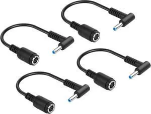 4 PCS 7.4x5.0mm to 4.5x3.0mm Ac Power Cord Charger Laptop Adapter Tip Connector for HP Stream Spectre Pavilion Envy EliteBook Split Chromebook EliteBook Folio
