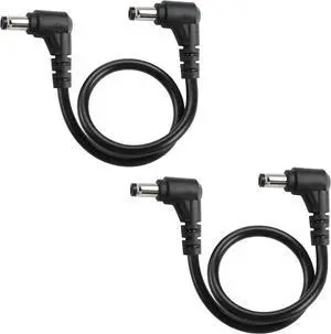 PCS DC 5.5mm x 2.1mm Power Extension Cable 90 Degree Right Angle Male to Male Adapter Power Cord for DC 12V Power Adapter, CCTV Security Camera LED Strip,Routers, Printers etc(0.3m)