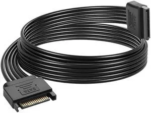 SATA Hard Drive Power Cord SATA 15 Pin Male to Female Power Extension Cable for HDD Hard Drive(24.02 Inch) (61CM/24IN)