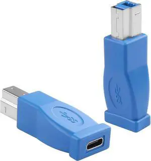 2PCS USB 3.0 to B Adapter USB Printer Adapter 3.0 Male to B Female Compatible with Printers,Docking Station,External Hard Drivers,Scanner,USB Hub and More Devices