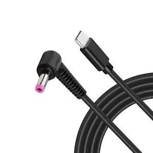 Type C to 90 Degree DC 4.8 x 1.7 mm Power Charging Cable USB-C Male Output to DC Input Power PD Charge Cable fit for Laptop 65W 9V 12V 15V 20V(59inch)