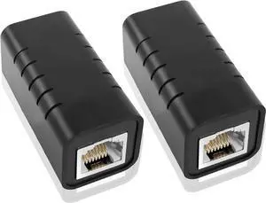 2 Pcs RJ45 Ethernet Surge Protector 8P 8C RJ45 Coupler Female to Female Indoor Network Arrester for Routers,Laptops,Switches, Computers,etc