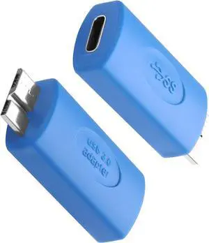 2PCS USB 3.0 Type-C Female to Micro B Male Adapter USB C to USB3.0 Micro B Male External Hard Drive Converter for Hard Drive Cable, External Hard SSD Drive, Tablet, Phone, Laptop