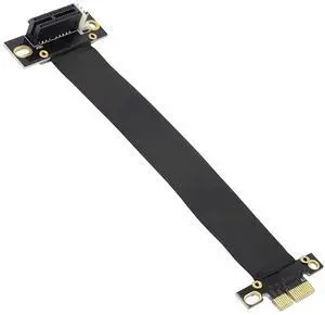 PCIE Extension Cable,PCI-Express 3.0 1X Male to Female Riser Cable PCI-E 1X Extender Adapter Jumper (18cm,90°