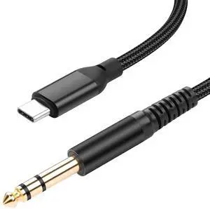 USB C to 6.35mm 1/4 inch TRS Audio Aux Jack Cable 3.3FT USB Type C to Male Adapter Cable Compatible with Mobile Phone AMP, Speaker, Mixer (Level 3) USB C to 6.35mm 1/4 inch TRS Audio Aux Jack Cable 3.3FT USB Type C to Male Adapter Cable Compatible with Mobile Phone AMP, Speaker, Mixer (Level 3)