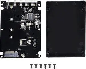 M.2 NGFF SATA SSD to 2.5" IDE 44pin Enclosure Adapter, Black for Notebook Laptop,Desktop Computer and More