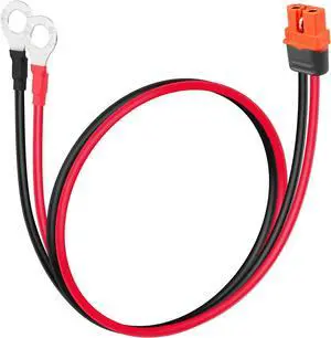 XT60I-F to O-Terminal Power Cable 12AWG with Signal Pin XT60I-F Female Plug to O-Terminal Power Cable for Balance Chargers,Drones,Lithium Batteries etc(2FT)
