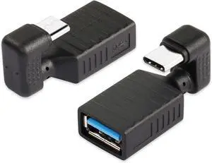 2 Pcs USB Type C U Shape Adapter, 180 Degree Type-C Male to USB 3.0 Female OTG Adapter, for Type C Mobile Phone, Tablet Connect USB Flash Drive, Mouse, and Keyboard, etc