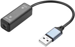 24 Bit 96K Sampling Rate USB to Fiber Optic Audio Converter 10CM/0.32FT Optical Interface USB to Fiber Optic Audio Converter TV Computer Connection Echo Wall Speaker