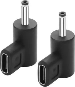 2PCS Type-C Female to DC5V Charging Adapter DC2.0 Short Version Female Type C to DC 2.0 Male Suitable for DC Interface Devices Such as Flashlights, etc; DC3.0X1.1mm