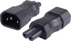 C14 to C7 Power Adapter,10A 250V AC IEC 320 C14 Male to C7 Female Power Adapter,Standard AC Power Cord Plug(2Pack)