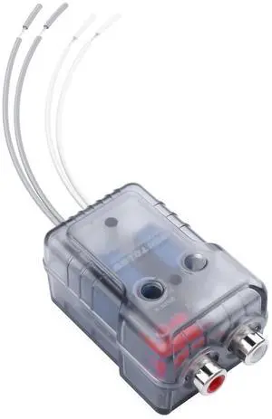 Car Stereo Hight to Low Converter,2-Channel Car Audio Speaker Wire to RCA Line Output Converter for Adding Amplifier Subwoofer to Stock Stereo