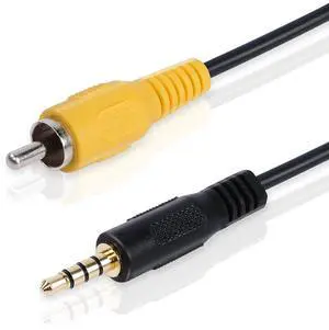 3.5 mm to RCA Video Cable 1/8 inch Male Plug to RCA Male Audio Adapter Cable for Car DVR,Carcorder,Surveillance Camera Equipment(1.5M) 3.5 mm to RCA Video Cable 1/8 inch Male Plug to RCA Male Audio Adapter Cable for Car DVR,Carcorder,Surveillance Camera Equipment(1.5M)