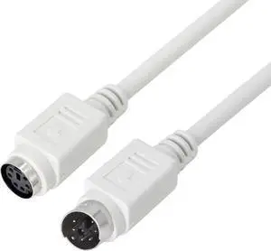 8.5 Feet PS/2 Mouse and Keyboard Extension Cable, 28AWG PS/2 6-Pin Male to Female Extension Cable YOUCHENG for PS/2 Round Mouse, Keyboard Extension