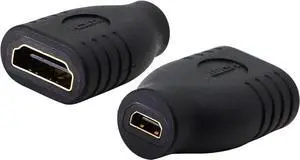 Micro HDMI Adapter Extender HDMI Type D Female to HDMI Type A Female Coupler Connector Support 3D 4K 1080P, YOUCHENG for Cameras, Computers, Projectors(2-Pack)