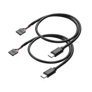 USB-C Type C to USB Motherboard Header Cable,USB-C Male to Dupont 5 Pin Female 0.1"/2.54mm Pitch Cable Cord 50CM/1.64FT (2-Pack)