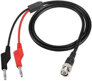 4.2Ft BNC Male to Stackable Dual Banana Plug Test Lead Coaxial Cable for Oscilloscope