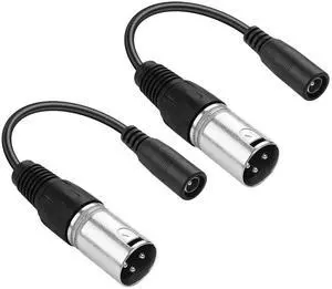 2A DC Power Cable,2 Pack DC 5.5 x 2.1mm Female to 3 pin XLR Male Power Adapter Cable,for Skateboard Bikes, Balance Bikes,Electric Bikes and More(15cm)