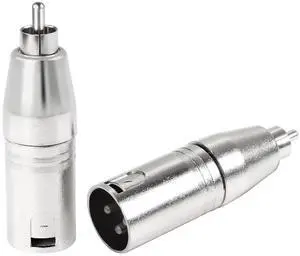 RCA to XLR Adapter, 3 Pin XLR Male to RCA Male Microphones Audio Connector for Speakers, Amplifiers, Microphones etc(2-Pack) RCA to XLR Adapter, 3 Pin XLR Male to RCA Male Microphones Audio Connector for Speakers, Amplifiers, Microphones etc(2-Pack)