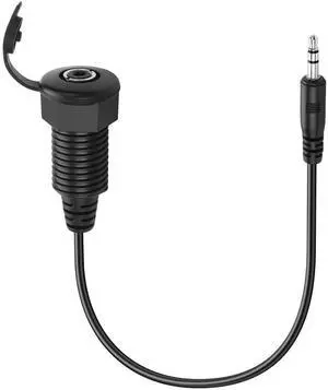 3.5mm TRS Stereo Panel Mount Audio Cable,3.5mm 1/8" TRS Male to Female Embedded Threaded Fixed Waterproof Stereo Adapter Cable for Headphones Microphones Speakers(0.3M/1FT)