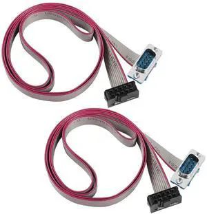 DB9 to 10-Pin IDC Serial Cable,RS232 Serial Male to 10 Pin Motherboard Header Flat Ribbon Cable(1m)