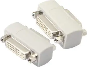 DVI Female to Female Coupler, DVI24+5/DVI-I Serial Cable Signal Extender, YOUCHENG for Extend and Connect Two DVI Cables(2-Pack)