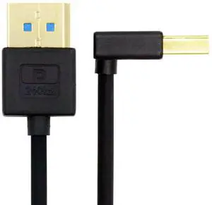 Ultrafine Down Angled DisplayPort 1.4 DP to DP Cable 8K 60hz Cable Ultra-HD UHD 4K 144hz 90 Degree for Desktop Laptop Monitor 100cm
