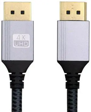 200cm DisplayPort DP to DP Cable 4K 60hz Cable Silver Sleeve Ultra-HD UHD for Desktop Laptop Monitor Graphics Card