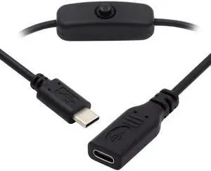 USB-C Cable with On Off Power Switch Button USB Type C Male to Female for Laptop Keyboard Raspberry Pi 4B USB-C Cable with On Off Power Switch Button USB Type C Male to Female for Laptop Keyboard Raspberry Pi 4B