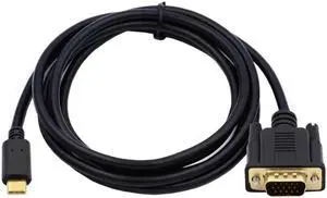USB 3.1 Type C USB-C Source to VGA RGB 1080P Displays Male Monitor Cable for Laptop 1.8m USB 3.1 Type C USB-C Source to VGA RGB 1080P Displays Male Monitor Cable for Laptop 1.8m