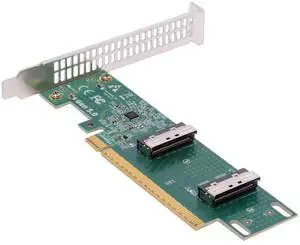 PCIE5.0 PCI-Express 16x to Dual MCIO 8i Mini Cool Edge IO SFF-TA-1016 VROC Virtual RAID Adapter for Mainboard SSD Graphics Card