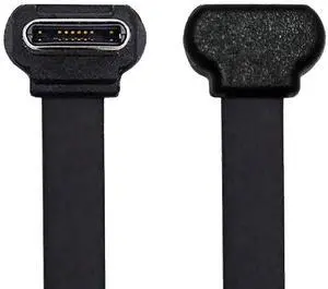 USB-C Type C to USB-C Ultra Slim Flat Power USB2.0 Data Cable Angled Connector 65W Fast Charge for Laptop Tablet Phone USB-C Type C to USB-C Ultra Slim Flat Power USB2.0 Data Cable Angled Connector 65W Fast Charge for Laptop Tablet Phone