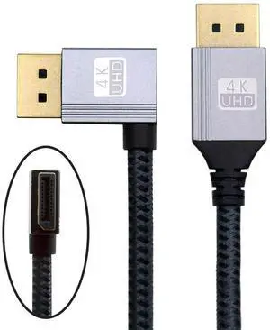 100cm Left Angled DisplayPort DP to DP Cable 4K 60hz Cable Silver Sleeve Ultra-HD UHD 90 Degree for Desktop Laptop Monitor Graphics Cardin Target Cable 50cm 100cm Left Angled DisplayPort DP to DP Cable 4K 60hz Cable Silver Sleeve Ultra-HD UHD 90 Degree for Desktop Laptop Monitor Graphics Cardin Target Cable 50cm