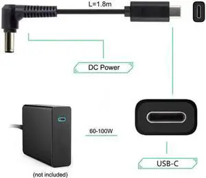 Cable Type C USB-C Input to DC 6.0*1.4mm Power PD Charge Cable for Fujitsu Sony Laptop Notebook Cable Type C USB-C Input to DC 6.0*1.4mm Power PD Charge Cable for Fujitsu Sony Laptop Notebook
