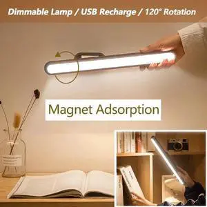 Table Lamp Hanging Wireless Touch LED Desk Lamp Home Cabinet Study Reading Lamp Dimming USB Night Light Closet Wardrobe