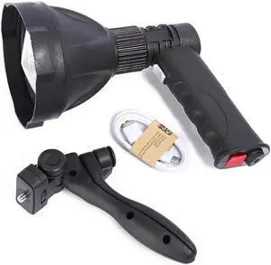 Portable LED Flashlight Battery Powered UV Handheld Spot Light Lamp for Camping Hiking Emergency