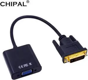 1080P DVI-D to VGA Adapter 25 Pin DVI Male to 15 Pin VGA Female Cable Video Converter for PS3 PC Computer HDTV Monitor
