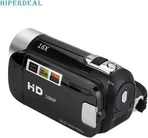 Camera Full HD 1080P Portable Camcorders 16x Zoom 16MP Home Use Digital Camera w/ 2.7" Rotating LCD Screen #M