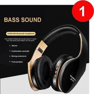 Headphones Bluetooth Headset Over Ear Stereo Bass Earphone Foldable Adjustable Gaming Earphones With Mic For PC Phone