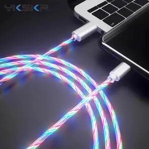 Glowing Cable Mole Phone Charging Cable LED Micro USB Type C lighting Charge For iPhone 8 Luminous Charger Wire Glowing Cable Mole Phone Charging Cable LED Micro USB Type C lighting Charge For iPhone 8 Luminous Charger Wire