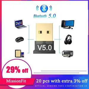 Bluetooth 5.0 Adapter Dongle Audio Transmitter Bluetooth Receiver Wireless Adapter for Computer PC Laptop