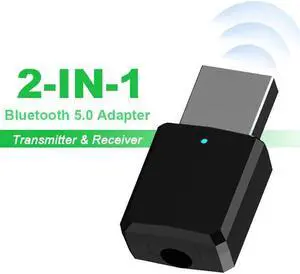 5.0 RX TX 2 in 1 Transmitter Receiver Wireless Adapter A2DP USB 3.5mm Jack Car AUX Audio Music for TV PC Headphone