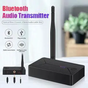 Optical Fiber Bluetooth Adapter 3.5Mm Aux Stereo Hifi Wireless Bluetooth 5.0 Audio Transmitter For Tv Pc Headset
